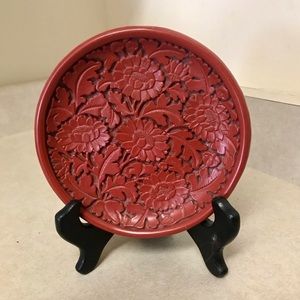 Asian Decorative Plate and Stand